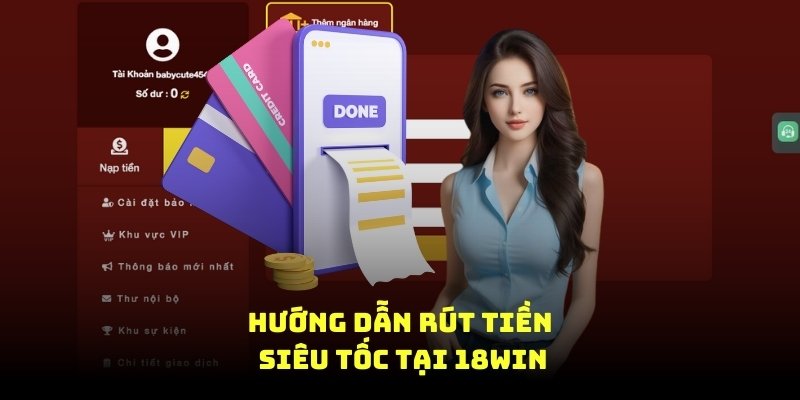 Hướng dẫn rút tiền siêu tốc tại 18Win8